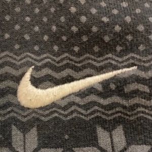 Nike Sweatshirt Full Zip Cozy Drawstring Hoodie Soft Terry Inside Black Grey